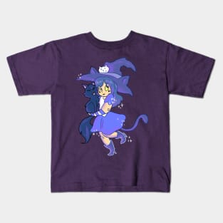 Witchy Cat Girl Kids T-Shirt